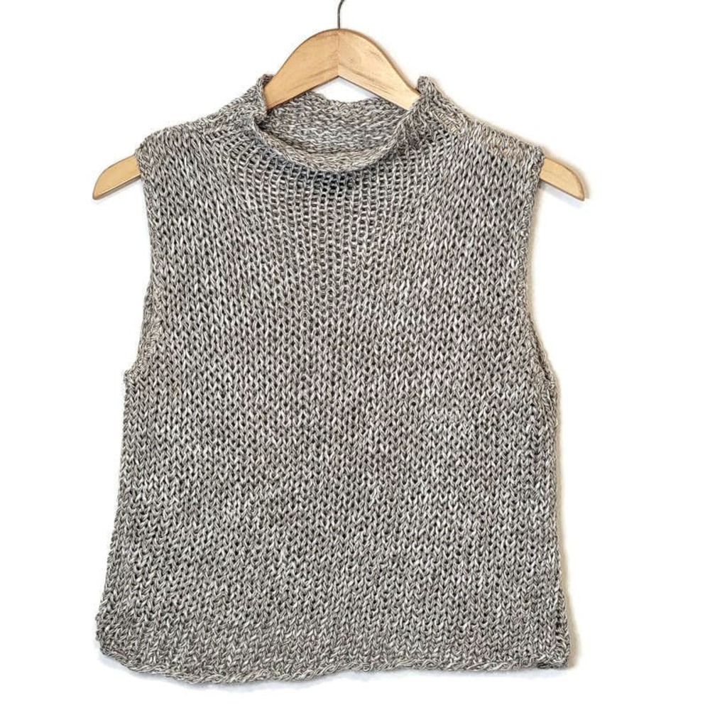 Eileen Fisher Gray Sleeveless Sweater